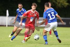Kreisklasse - Saison 2023/2024 - TSV Ingolstadt Nord - TSV Kösching- Kerem Düzgün blau Ing Nord - Mark Kocima #6 rot Kösching - Giuseppe Di Terlizzi #13 blau Ing Nord - Foto: Meyer Jürgen