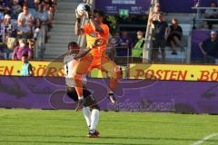 3.Liga - Saison 2022/2023 - VFL Osnabrück - FC Ingolstadt 04 - Moussa Doumbouya (Nr.27 - FCI) - Torwart Philipp Kühn (Nr.22 - VFL Osnabrück) - Foto: Meyer Jürgen