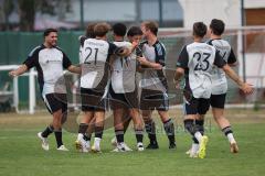 Kreisliga- Saison Saison 2026/27 -  SV Türkisch Ingolstadt - TSV Ober./Unterhaunstadt  Der 0:1 Führungstreffer durch Manuel Hunner grau Ober./Unterh.stadt - jubel - Foto: Meyer Jürgen