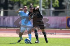 2. Fußball-Liga - Frauen - Saison 2023/2024 - FC Ingolstadt 04 - SG 99 Andernach - Leonie Stöhr (Nr.9 - Andernach) - Katharina Schmittmann (Nr.26 - FCI Frauen) - Foto: Meyer Jürgen