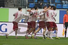 3. Liga - Saison 2025/26 - Waldhof Mannheim  -  FC Ingolstadt 04 - Der 1:2 Führungstreffer durch Ognjen Drakulic (Nr.30 - FC Ingolstadt 04) - jubel - XXXXX - Foto: Meyer Jürgen