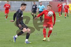 Bayernliga Süd - Saison 2021/2022 - FC Ingolstadt 04 II - TürkAugsburg - Meikis Fabio (#19 FCI) rot - Rocco Tavra
 schwarz Augsburg - Foto: Meyer Jürgen