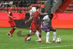 3. Liga; FC Ingolstadt 04 - Erzgebirge Aue; Emilio Kehrer (44, FCI) Torchance verpasst Zobel Tristan (25 Aue) Collins Jamilu (29 Aue) Yann Sturm (7, FCI)
