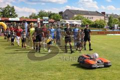 Toto-Pokal; Finale; FV Illertissen - FC Ingolstadt 04; Einmarsch mit Mähroboter