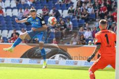 2.BL; Hannover 96 - FC Ingolstadt 04; Valmir Sulejmani (33, FCI) köpft zum Ausgleich 1:1 Tor Jubel Treffer Torwart Martin Hansen (1 Hannover) keine Chance