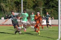 Bezirksliga - Saison 2025/26 - FC Fatih Ingolstadt - TSV Gaimersheim - Dennis Hüttinger (Nr.7 - TSV Gaimersheim) - Daniel Wolf Torwart Fatih - Foto: Meyer Jürgen