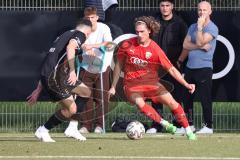 Bayernliga Süd - Saison 2022/2023 - FC Ingolstadt 04 -  TSV 1882 Landsberg - Cabrera Juan Ignacio (Nr.27 - Fc Ingolstadt 04) - Spennesberger Timo #6 Landsberg - Foto: Meyer Jürgen