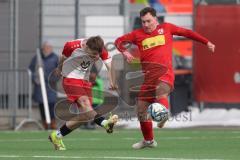 Schanzer Amateurcup 2026 - TSV Kösching - TSV Wolnzach-  - Johannes Tannwitz rot Kösching - Pascal Mundil weiss Wolnzach - Foto: Meyer Jürgen