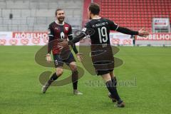 2.BL; FC Ingolstadt 04 - Hannover 96; Tor Jubel Treffer Marcel Gaus (19, FCI) Rico Preißinger (6, FCI)