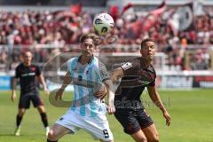 3. Liga; TSV 1860 München - FC Ingolstadt 04; Zweikampf Kampf um den Ball Marcel Costly (22, FCI) Steinkötter Justin (9 TSV)