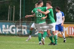 Toto-Pokal - Saison 2023/2024 - FC Gerolfing - TSV Rohrbach - Der 2:0 Führungstreffer durch Timo Kraus grün Gerolfing - jubel -  Foto: Meyer Jürgen