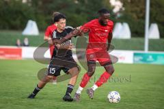Kreisliga - Saison 2026/27- SV Zuchering - Türkisch SV Ingolstadt - Lukat Soysal schwarz Türkisch - Glenn Heicappell rot Zuchering - Foto: Meyer Jürgen