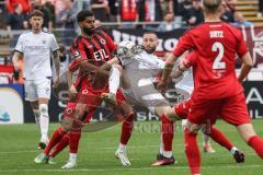 3. Liga; FC Viktoria Köln - FC Ingolstadt 04; Zweikampf Kampf um den Ball Rico Preißinger (6, FCI) Siebert Jamil (20 Köln) #