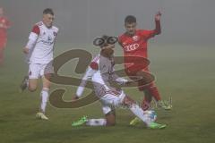 B - Junioren - Bayernliga - U17 - FC Ingolstadt 04 - 1. FC Nürnberg II - Taye Kirubel weiss Nürnberg - Berk Baran rot FC Ingolstadt -  Foto: Meyer Jürgen