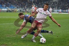 3. Liga - Saison 2025/26 - Waldhof Mannheim  -  FC Ingolstadt 04 - Lukas Klünter (Nr.24 - Waldhof Mannheim) - Marcel Costly (Nr.22 - FC Ingolstadt 04) - Foto: Meyer Jürgen