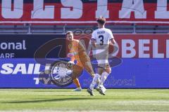 3. Liga; FC Ingolstadt 04 - Hannover 96 II; Torwart Boevink Pelle (26 FCI) Elias Decker (3, FCI)