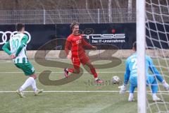 Bayernliga Süd - Saison 2022/2023 - FC Ingolstadt 04 - SV Schalding Heining - Juan Ignacio Cabrera (Nr.27 - FCI II) - Burmberger Fabian #20 Schalding - Schedlbauer Daniel Torwart Schalding - Foto: Meyer Jürgen