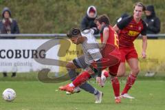 2023_11_5 - SV Kasing - TV Münchsmünster - Kreisliga - Saison 2023/24 - Andre Bräuning grau Münchsmünster - Tobias Wolfsfellner rot Kasing -  Foto: Meyer Jürgen