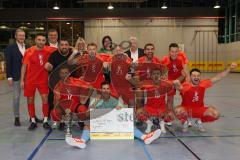 Lotto - Hallen - Bayerncup - Oberbayern -  Saison 2022/2023  - FC Fatih Ing - FC Penzberg - Finale - 1:0 - Siegerehrung - 1. Sieger FC Fatih Ingolstadt - jubel  - Foto: Meyer Jürgen