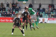 Bezirksliga - Saison 2024/25 - FC Gerolfing - VFB Eichstätt II - Leo Zängler grün Gerolfing  - Samuel Schmid schwarz Eichstätt - Foto: Meyer Jürgen