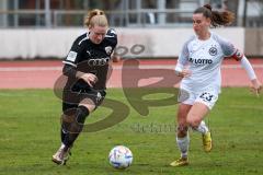 2. Fußball-Liga - Frauen - Saison 2022/2023 - FC Ingolstadt 04 - Eintracht Frankfurt II - Nina Penzkofer (Nr.29 - FCI Frauen) - Hochstadt Michelle weiss Frankfurt - Foto: Meyer Jürgen