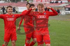 Bayernliga Süd - Saison 2021/2022 - FC Ingolstadt 04 II - TürkAugsburg - Der 1:0 Führungstreffer durch Meikis Fabio (#19 FCI) - jubel - Foto: Meyer Jürgen