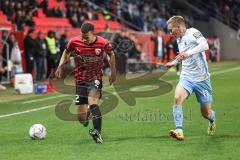 3. Liga; FC Ingolstadt 04 - TSV 1860 München; Zweikampf Kampf um den Ball Marcel Costly (22, FCI) Greilinger Fabian (11 TSV)