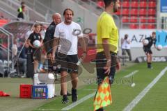 3.Liga - Saison 2022/2023 - FC Ingolstadt 04 -  SV Wehen Wiesbaden - Cheftrainer Rüdiger Rehm (FCI) schreit den Linienrichter an - Foto: Meyer Jürgen