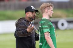 Landesliga - Saison 2024/25 - SV Manching - FC Kempten - Trainer Serkan Demir (SV Manching) - Rainer Meisinger (Nr.8 - SV Manching) - Foto: Meyer Jürgen