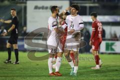 Toto-Pokal; 
Türkgücü München - FC Ingolstadt 04; Tor Jubel Treffer Ognjen Drakulic (30, FCI) David Kopacz (29, FCI)