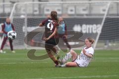 DFB Pokal - Frauen - Saison 2025/26 - FC Ingolstadt 04 Frauen - 1. FC Nürnberg - Jenny Beyer (Nr.8 - FC Ingolstadt Frauen I)- Miller Laura rot Nürnberg - Foto: Meyer Jürgen