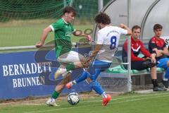 Testspiel - Bezirksliga - Saison 2025/26 - FC Gerolfing - SpVgg Joshofen Bergheim - David Simm grün Gerolfing - Paul Hammer weiss Joshofen Bergheim - Foto: Meyer Jürgen