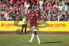 Toto-Pokal; Finale; FV Illertissen - FC Ingolstadt 04; Elfmeterschießen, Visar Musliu (16, FCI) trifft und dreht ab, hinten FCI Fans