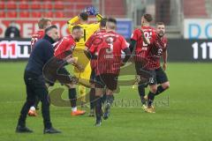 3. Fußball-Liga - Saison 2020/2021 - FC Ingolstadt 04 - FC Viktoria Köln - Der 1:1 Ausgleichstreffer durch Torwart Fabijan Buntic (#24,FCI)  - jubel - Foto: Meyer Jürgen