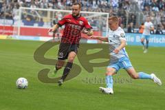 3.Liga - Saison 2022/2023 - TSV 1860 München - FC Ingolstadt 04 - David Kopacz (Nr.29 - FCI) - Fabian Greilinger (Nr.11 - 1860 München) - Foto: Meyer Jürgen