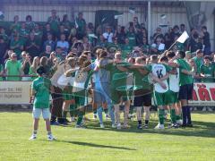 Relegation - Saison 2025/26 - SV Karlskron - FC Geisenfeld - Das Spiel ist aus - Geisenfeld steigt auf - jubel- Foto: Meyer Jürgen