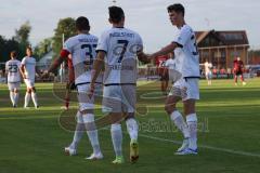 Toto Pokal - Saison 2022/2023 - SpVgg Heßdorf - FC Ingolstadt 04 - Der 0:2 Führungstreffer durch Valmir Sulejmani (Nr.7 - FCI) - Jubel - Foto: Meyer Jürgen