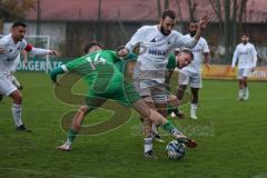 Bezirksliga - Saison 2025/26 - FC Gerolfing - DJK München - David Wendrich (Nr.14 - FC Gerolfing) - Flaur Bashota (Nr.23 - FC Gerolfing) - Marcel Scheingraber weiss München - Foto: Meyer Jürgen