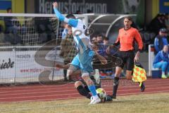 Bezirksliga - Saison 2024/25- TSV Gaimersheim - FC Aschheim - Lucas Goetz (Nr.5 - TSV Gaimersheim) - Christos Ketikidis weiss Aschheim - Foto: Meyer Jürgen