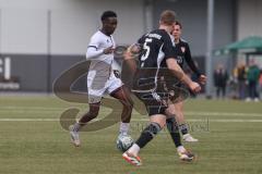 Bayernliga Nord - Saison 2024/25 - FC Ingolstadt 04 II - TSV Kornburg - Jason Osei Tutu (Nr.11 - FCI U21) - Janz Marco schwarz Kornbuch - Foto: Meyer Jürgen