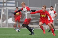 Schanzer Amateurcup 2026 - TSV Kösching - TSV Wolnzach-  - Ibo Miller weiss Wolnzach - Sebastian Zabka rot Kösching - Foto: Meyer Jürgen
