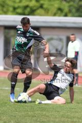Bezirksliga - Saison 2025/26- TSV Gaimersheim - TSV Ober./Unterh.stadt - Benjamin Anekin schwarz Gaimersheim - Amadeues Taubert grau Ober/. Unterh.stadt - XXXXX - Foto: Meyer Jürgen