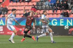 3. Liga; FC Ingolstadt 04 - MSV Duisburg; Torchance verpasst Max Plath (14 FCI) Fleckstein Tobias (5 MSV) Bitter Joshua (29 MSV)