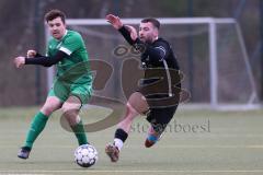 Kreisliga - Saison 2023/24 - FC Fatih Ingolstadt - SV Denkendorf - Roin Koblianidze schwarz Fatih - Marius Heß grün Denkendorf - Foto: Meyer Jürgen