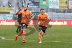 3. Liga; VfB Lübeck - FC Ingolstadt 04; Tor Jubel Treffer David Kopacz (29, FCI) Moritz Seiffert (23, FCI)