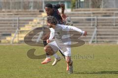 Bayernliga Nord - Saison 2025/26 - FC Ingolstadt 04 II - SpVgg Bayern Hof - Donald Nduka (Nr.27 - FC Ingolstadt II) - Hüseyin Durkan weiss Bayern Hof  - Foto: Meyer Jürgen