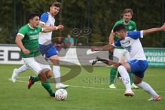 Toto-Pokal - Saison 2023/2024 - FC Gerolfing - TSV Rohrbach - Anastasios Porfyriadis grün Gerolfing - Arnis Rushiti blau Rohrbach - Foto: Meyer Jürgen