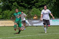 Kreisliga - TSV Baar Ebenhausen - TSV Gaimersheim - Christopher Geyer weiss Ebenhausen - Der 0:1 Führungstreffer durch Nicolea Nechita grün Gaimersheim - jubel -  Foto: Jürgen Meyer