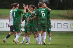 Landesliga - Saison 2026/27 - SV Manching - SC Cosmos Aystetten - Der 1:1 Ausgleichstreffer durch Sebastian  Graßl (Nr.10 - SV Manching) - Foto: Meyer Jürgen