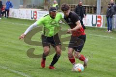 Kreisklasse  Saison 2022/2023 - GW Ingolstadt - SV Stammham - Hakan Gökhan grün GW Ing - Simon Ren schwarz Stammham - Foto: Meyer Jürgen